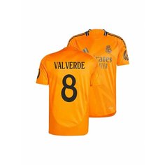 Футболка спортивная Реал Мадрид Вальверде Valverde 24/25, 1 шт., размер XXL, оранжевый Нет бренда