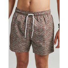 Шорты для плавания Superdry STUDIOS SWIM SHORT, размер S, зеленый, бордовый
