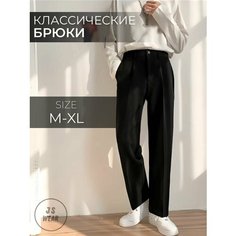Брюки классические , размер M, черный/черный Нет бренда