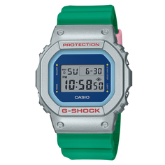 Наручные часы CASIO, зеленый, серый, серебряный