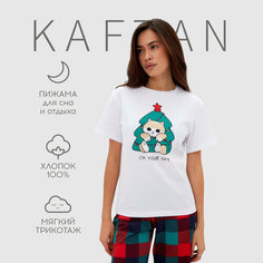 Пижама Kaftan, размер 48/50, белый