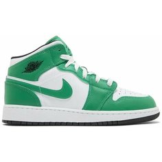 Кроссовки NIKE Air Jordan 1 Mid, полнота D, размер 38,5, зелeный