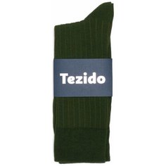 Носки Tezido Стильные мужские носки Tezido в рубчик, размер 41-46, зелeный