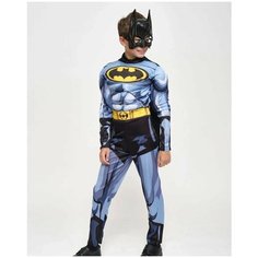 Костюм SuperHero "Бэтмен M", карнавальный, с мышцами, размер 120-130