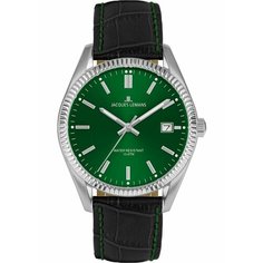 Наручные часы JACQUES LEMANS, зеленый, черный