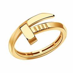 Кольцо Diamant online, красное золото, 585 проба, размер 17.5