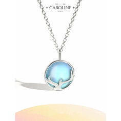 Колье Caroline Jewelry, лунный камень, длина 45 см, серебряный