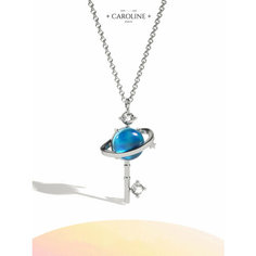 Колье Caroline Jewelry, лунный камень, длина 45 см, серебряный