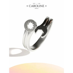 Кольцо Caroline Jewelry, безразмерное, серебряный