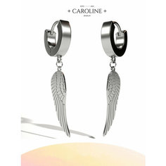 Серьги конго Caroline Jewelry, кристалл, серебряный