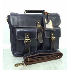 Портфель Black Buffalo Bags, фактура гладкая, синий