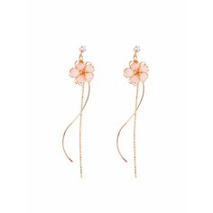 Серьги пусеты, эмаль, золотой, розовый be Self True Jewel