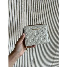 Кошелек Beautiful Birds, фактура тиснение, бежевый