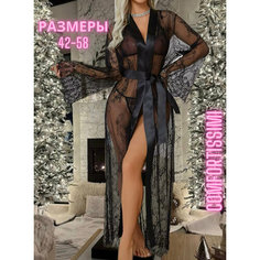 Пеньюар Comfortissimi, размер L, черный мрамор