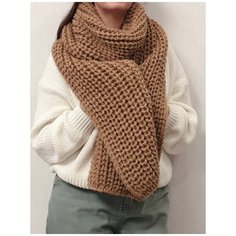 Шарф для женщин,230х26 см, one size, верблюжий Pan Tan