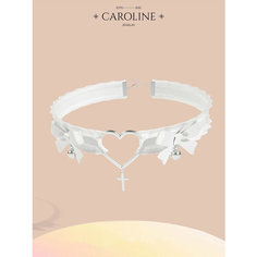 Чокер Caroline Jewelry, металл, длина 32 см, белый