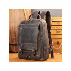 Рюкзак GENUINE LEATHER, коричневый