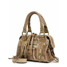 Сумка STEFFALINI, фактура зернистая, темно-бежевый