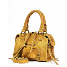 Сумка STEFFALINI, фактура зернистая, желто-оранжевый