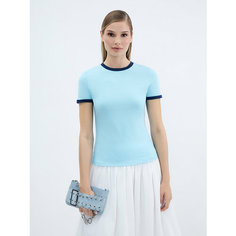 Футболка TOPTOP, размер M, голубой/синий