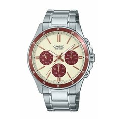 Наручные часы CASIO Collection, серебряный, бордовый