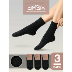 Носки Omsa OMSA COMFORT, комплект, 3 пары, размер 39-41, nero