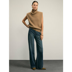 Джинсы широкие Zarina wide leg, размер 2XL (RU 52), изумрудный