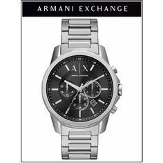Наручные часы Armani Exchange, серебристый/черный