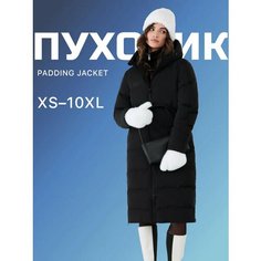 Пуховик FN куртка женская зимняя Padding Jacket, размер 7XL, черный ФН