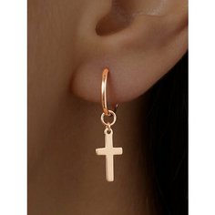 Серьги конго Ювелир Карат, серебро, 925 проба, золочение, размер 7 мм, длина 2.2 см, , золотистый