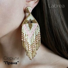 Серьги LaBrea, белый, золотой, розовый