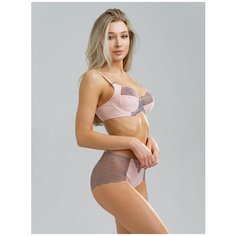 Трусы VIVALIA, размер 88-94 (44), серый, розовый