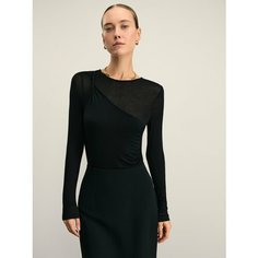 Лонгслив Zarina, размер XL (RU 50), , черный