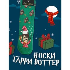 Носки Crazy Llamas Носки с принтом, Crazy llamas Christmas новогодние носки, Гарри Поттер, размер 36-41