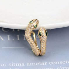 Серьги каффы, фианит, размер 12 мм, золотистый Reniva