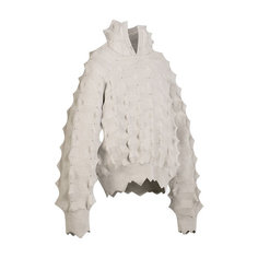 Худи MADFRENZY Spiked Knit, размер L, , светло-бежевый