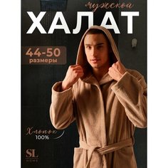 Халат Sima-Land Home Одежда для дома, размер L, коричневый