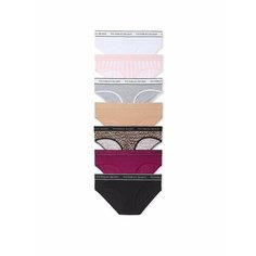 Трусы Victorias Secret, комплект из 7 шт., размер L, мультиколор
