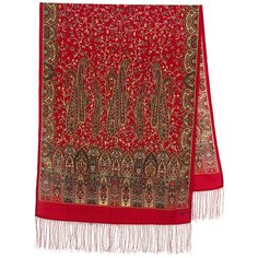 Шарф Павловопосадская платочная мануфактура для женщин,150х60 см, one size, красный
