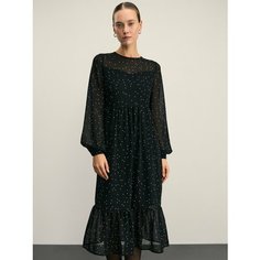 Платье Zarina, размер 2XS (RU 40), черно-белая графика