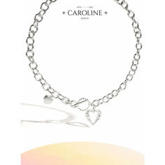 Колье Caroline Jewelry, длина 45 см, серебряный
