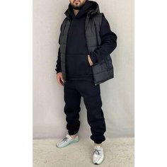Костюм спортивный , размер 56, черный Нет бренда