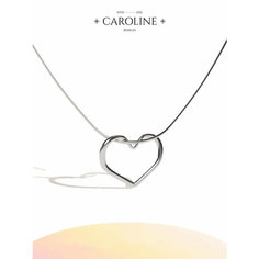 Колье Caroline Jewelry, длина 50 см, серебряный