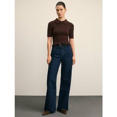 Джинсы широкие Zarina wide leg, размер XL (RU 50), синий