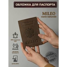 Обложка для паспорта , коричневый Нет бренда