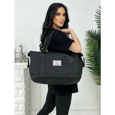 Сумка спортивная POUCHMAN, 24 л, 20х30х40 см, ручная кладь, черный