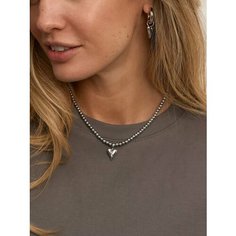 Чокер, длина 40 см, серебристый Blue Jewelry