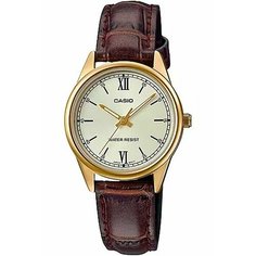 Наручные часы CASIO, золотой, коричневый