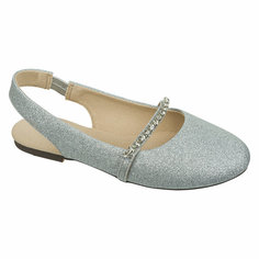 Лодочки Mursu, размер 31, , серебряный