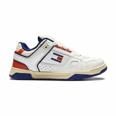 Кроссовки Tommy Jeans TJM SKATER LO, размер T43, белый/красный/бежевый